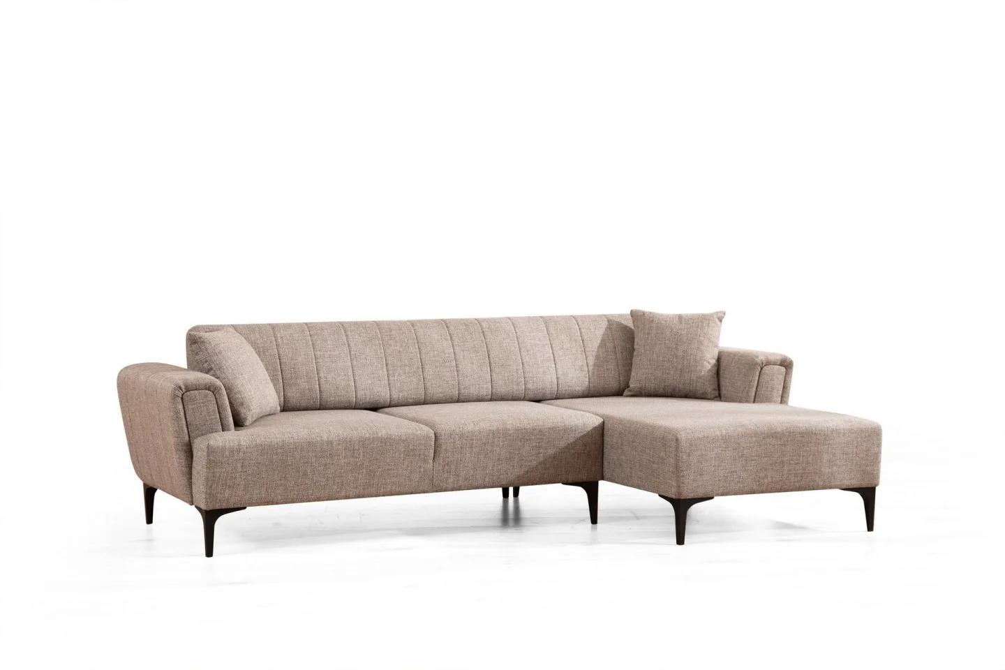 Lilesville Bäddsoffa med divan - Ljusbrun