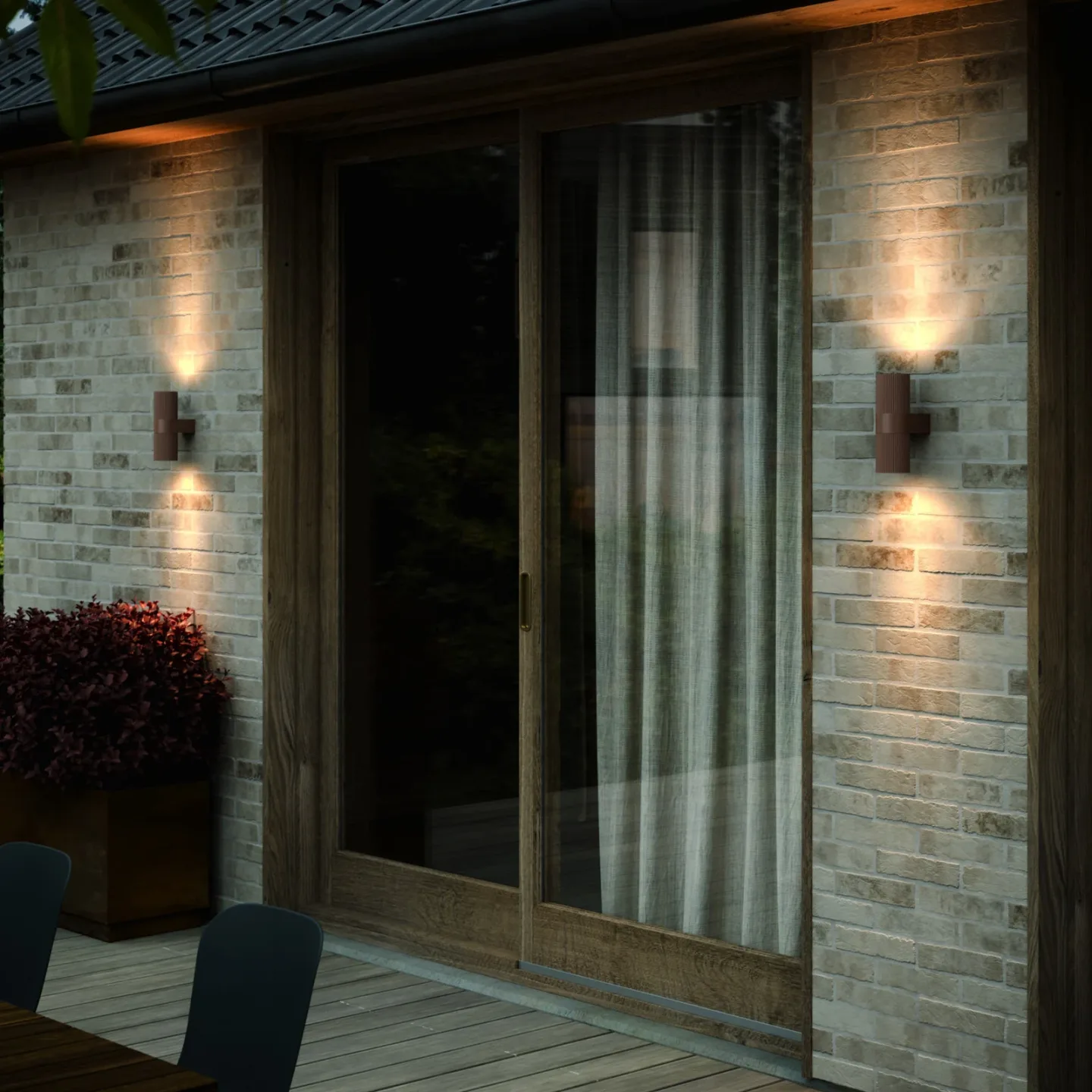 Kyklop Ripple utendørs vegglampe Rust - Nordlux - Moderne - Metall - Med flere lyskilder