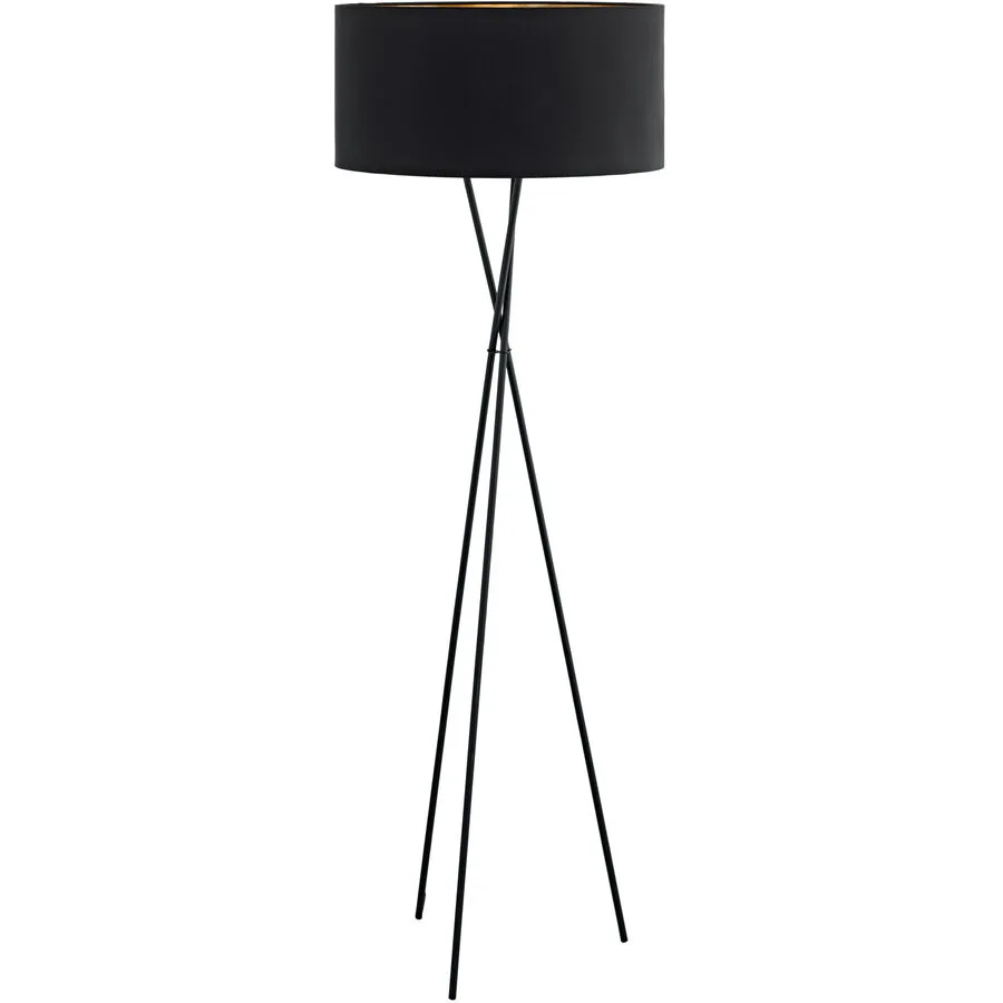 Eglo Stehlampe Fondachelli Schwarz/Kupfer Stahl 51 cm 152 cm - Material: Stahl/Stoff - LED