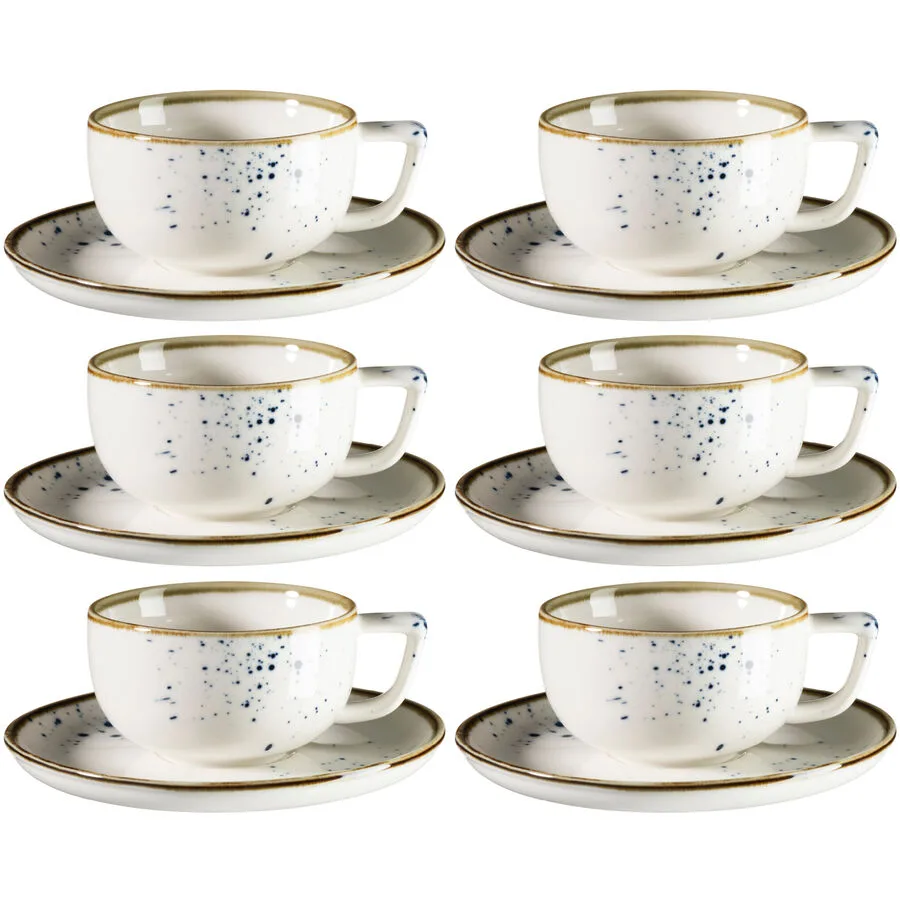 MÄSER Espressotassen-Set 12-tlg. Pintar Weiss/Blau Porzellan
