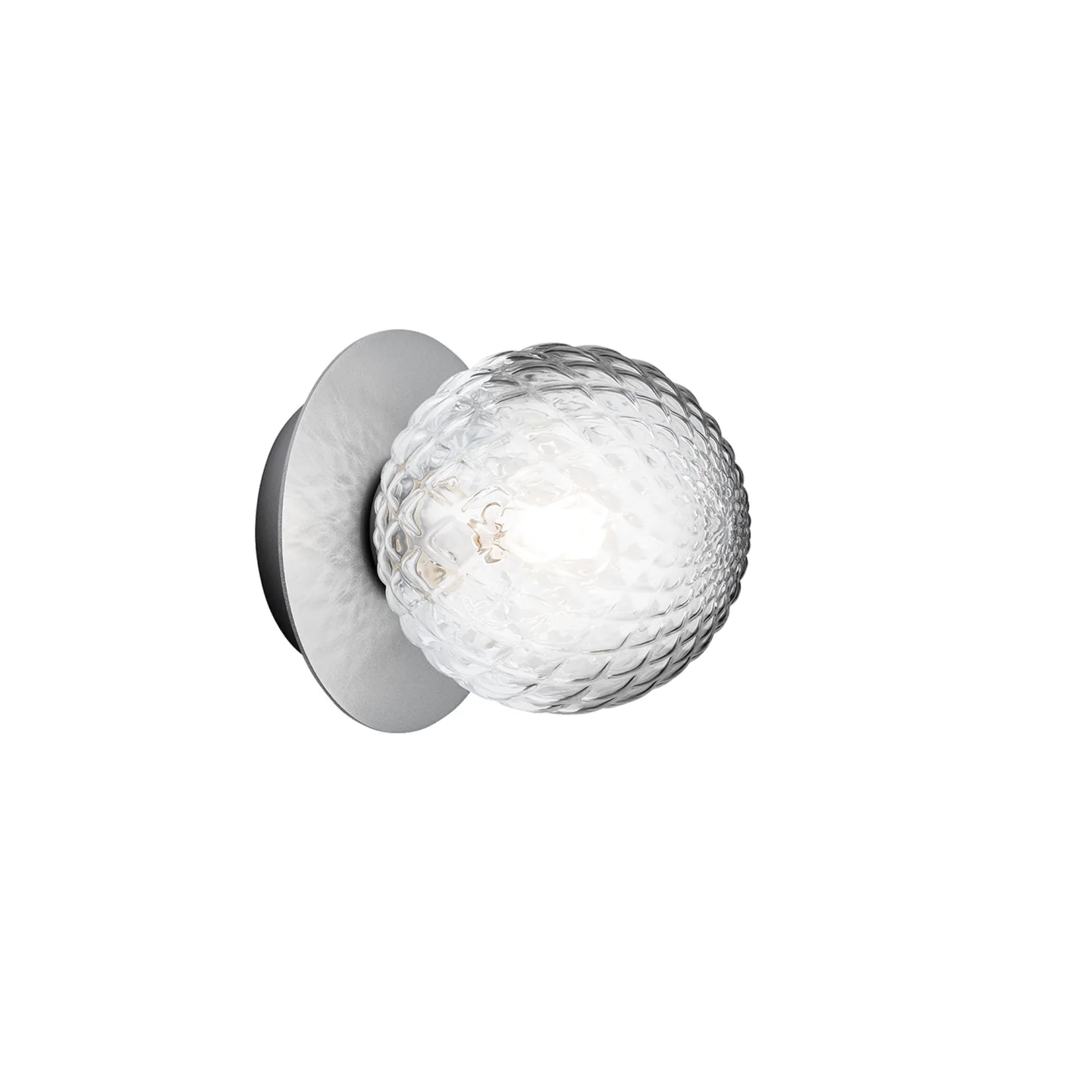 Nuura - Liila 1 wall lamp silver/optic clear - Vägglampor - Sofie Refer - Silver - Glas/Metall