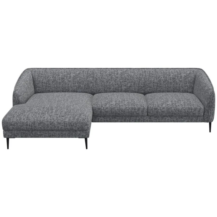 Ecksofa Fady Links Stoff granit B 298 T 74 cm