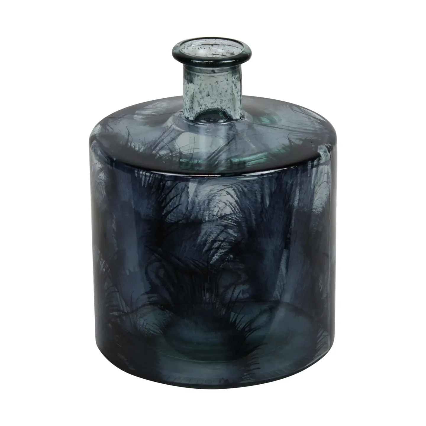 Decofinder Vase Recyclingglas, Blau | Schubiger Möbel