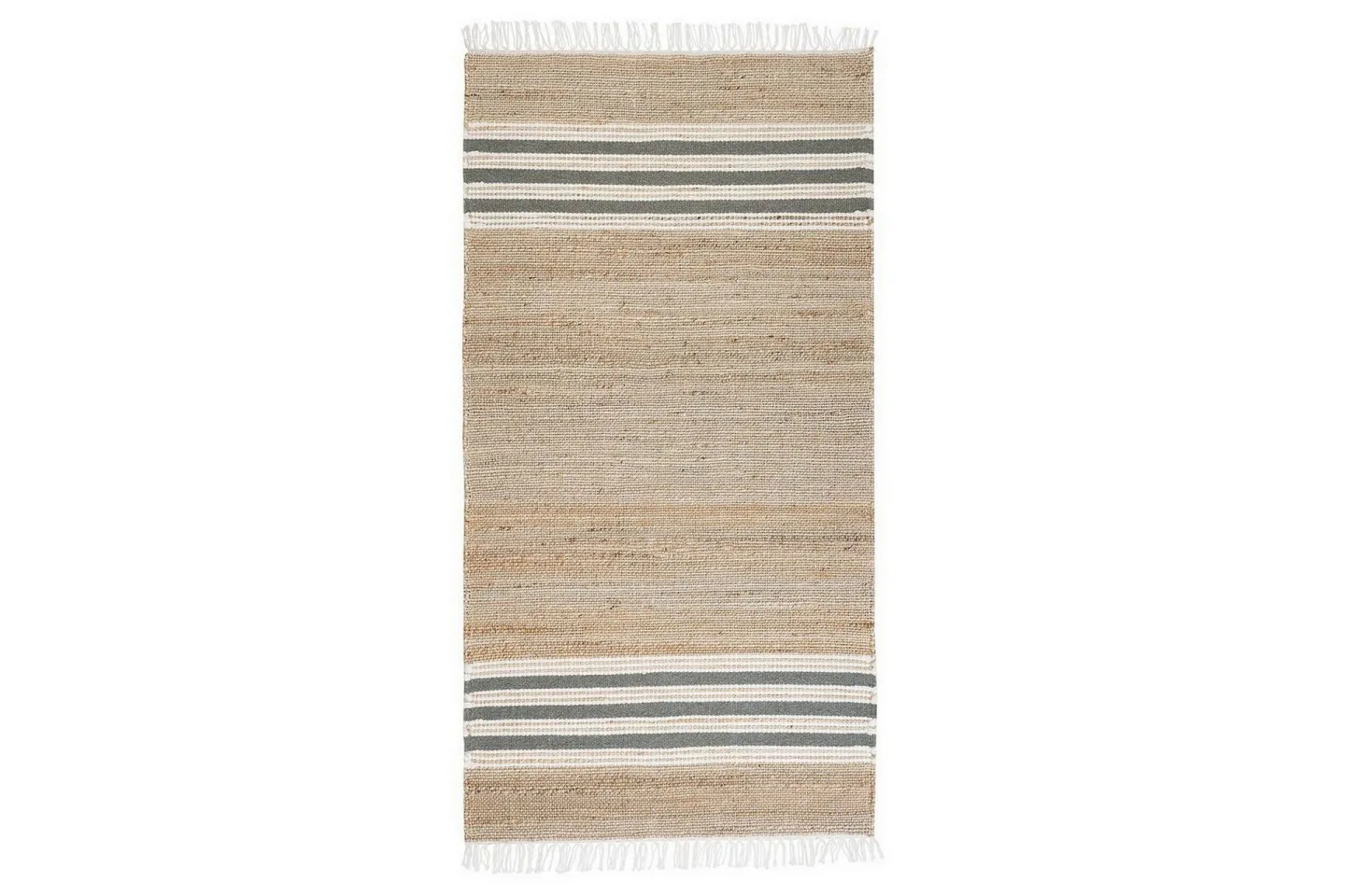 Plattvävd Mirza - Beige, Natur, Grå, Vit