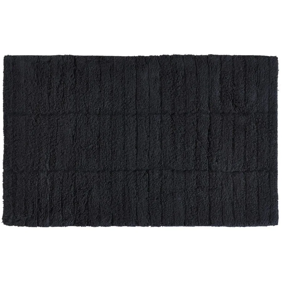 Badteppich Zone Denmark Schwarz Baumwolle 50 cm 80 cm
