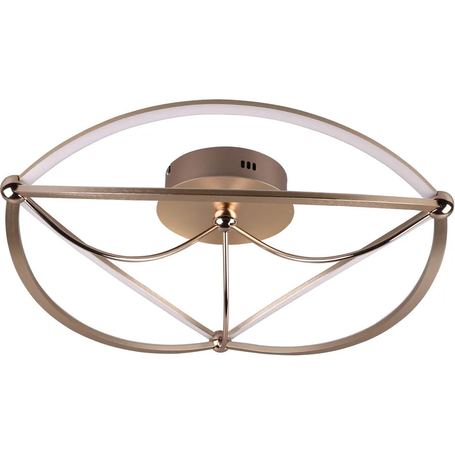 Deckenlampe Caro Metall 18 cm - Farbe: messing matt - LED - Lichtfarbe: Helles Neutralweiss - LED Energiesparlampen