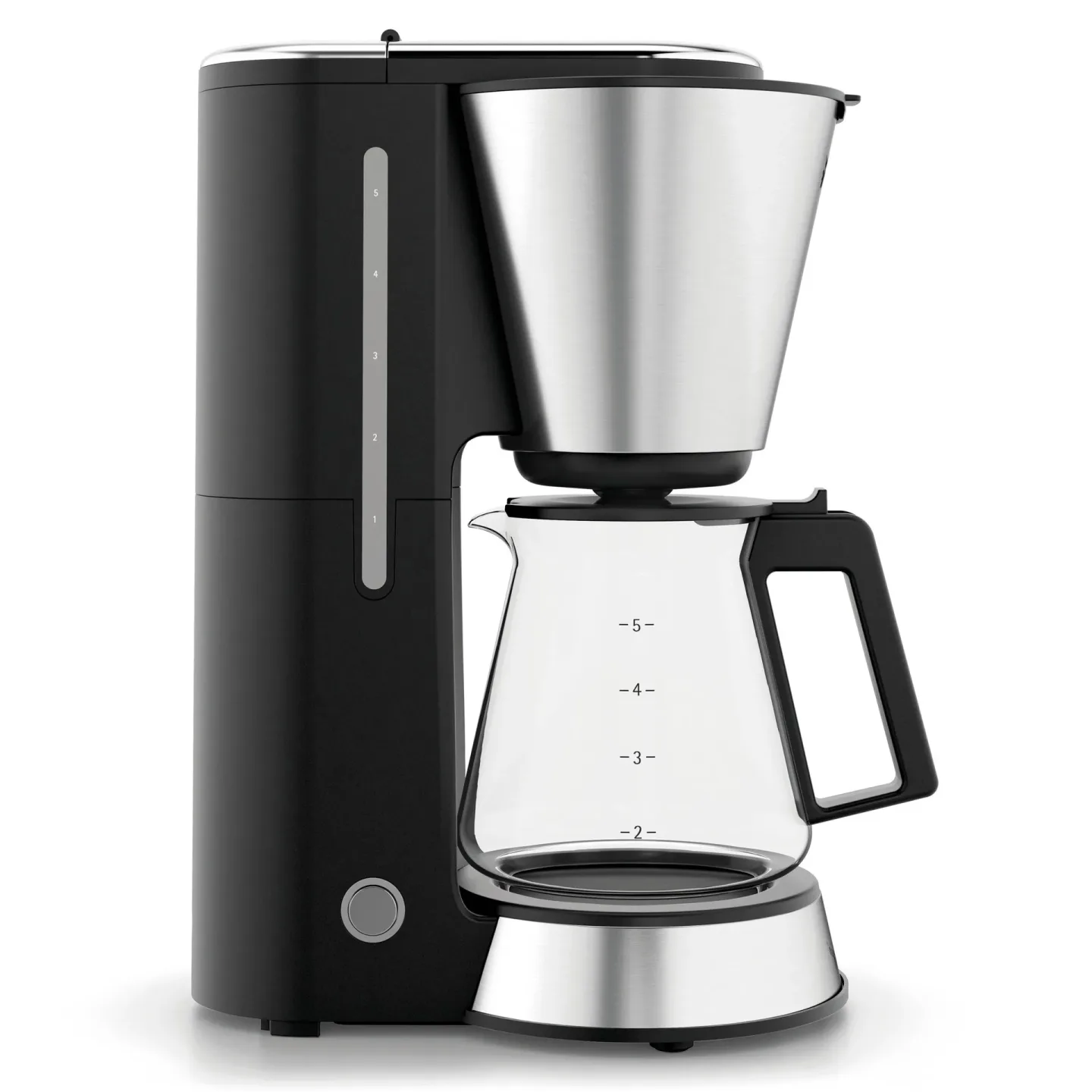 WMF Kitchenminis Kaffeemaschine Glas 5 Tassen Schwarz-silber