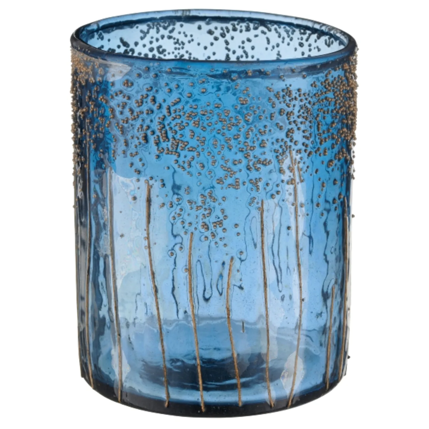 Gasper Windlicht Glas, Royalblau | Schubiger Möbel