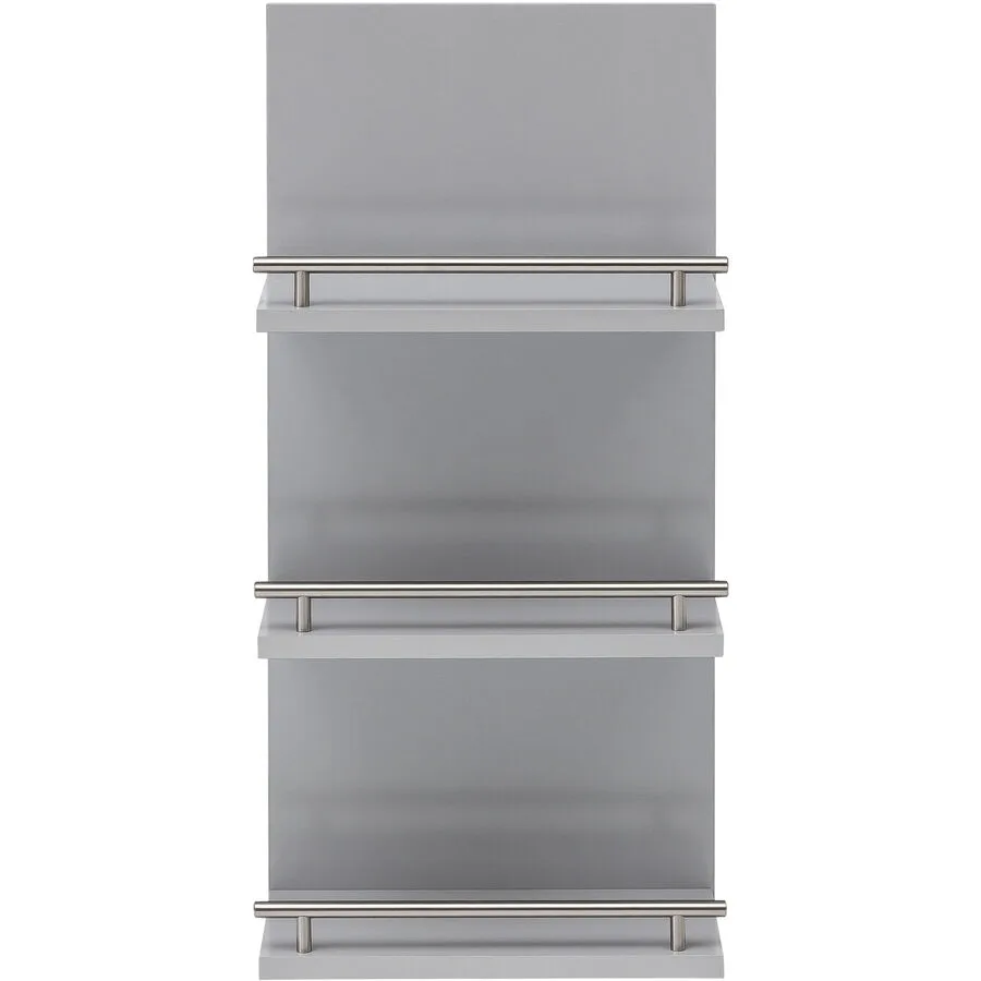 Wandregal Nikom Silber Holzwerkstoff 30.3 cm 70.2 cm