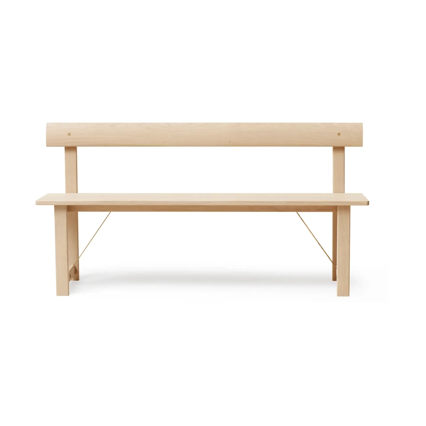Form & Refine Position bänk 155 cm Vit ek-mässing