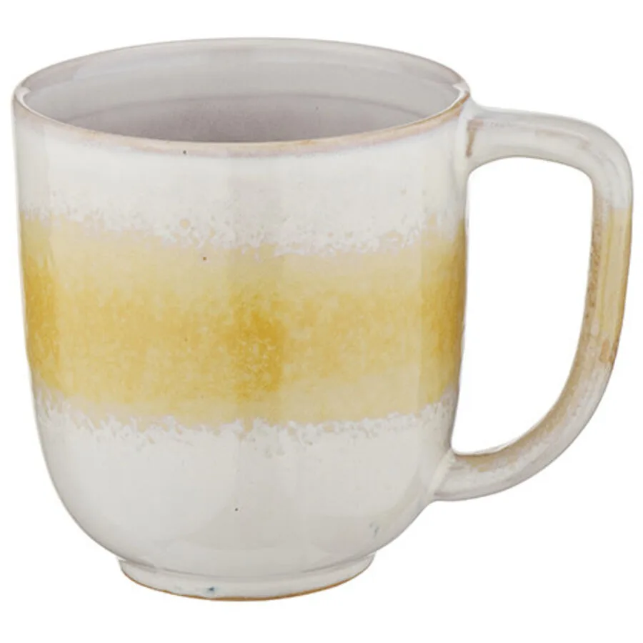 Tasse Mayla Gelb/Weiss Keramik