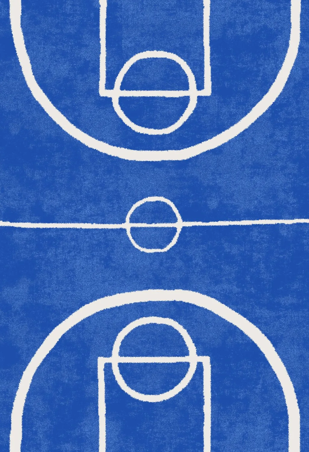 Barneteppe - Basket (blå) (Størrelse: 160 x 230 cm)