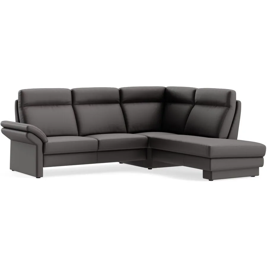 Ecksofa Albula Rechts Echtleder Bronco brown B 250 T 215 cm - Möbel Konfigurator: Traummöbel individuell zusammenstellen