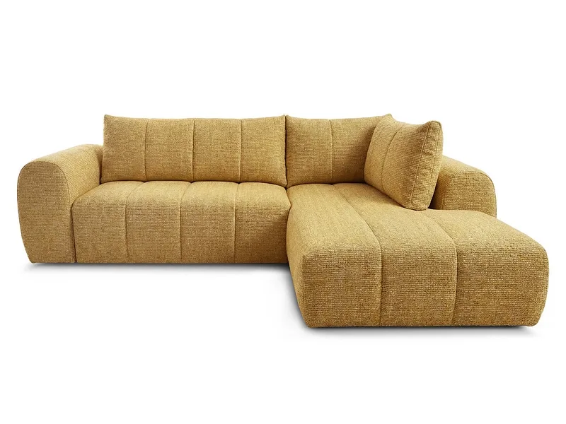Ecksofa BOBOCHIC NESTY Stoff chiniert gelb
