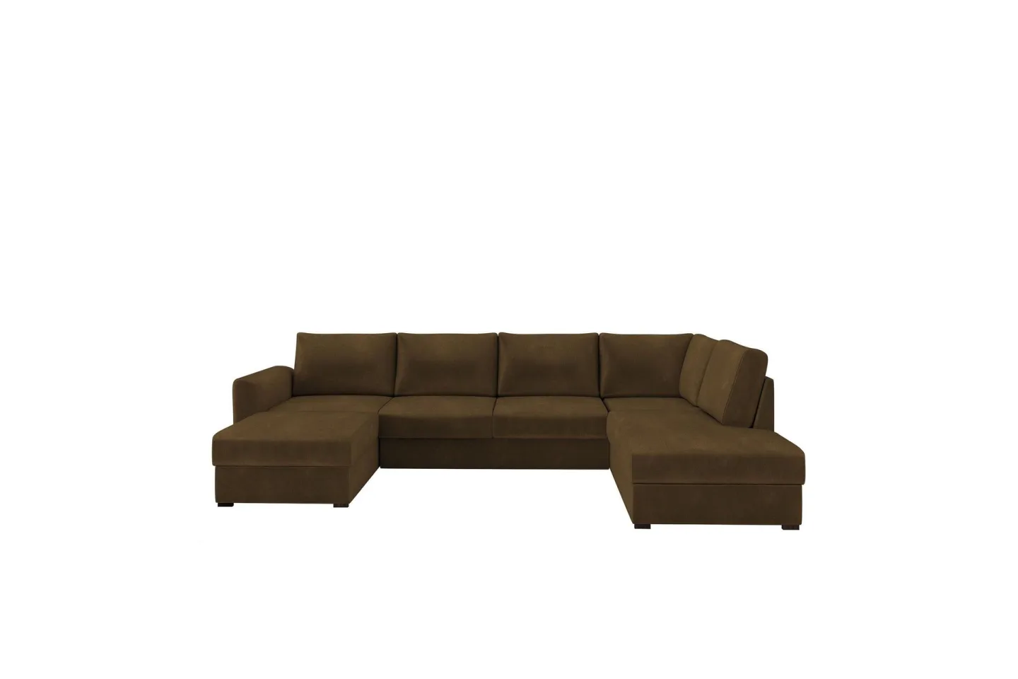 Taberk Soffa med Divan och Schäslong 4-sits - Brun