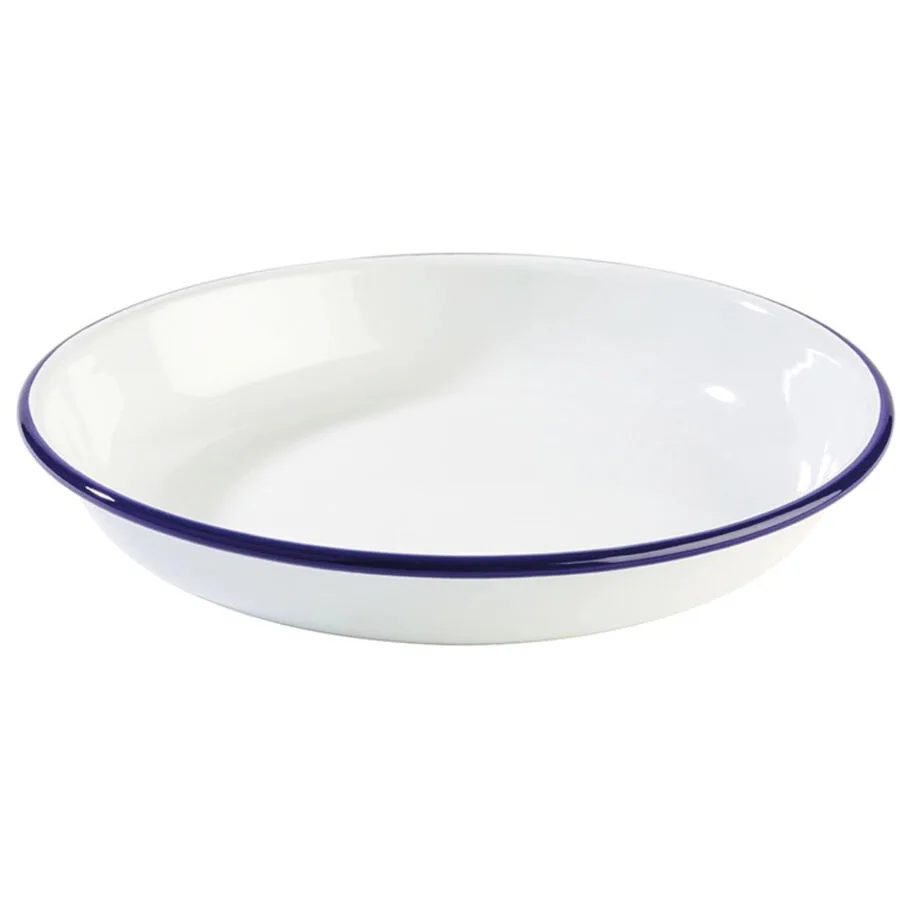 APS Teller Enamelware blau Stahlblech D 24 cm 1 Stk