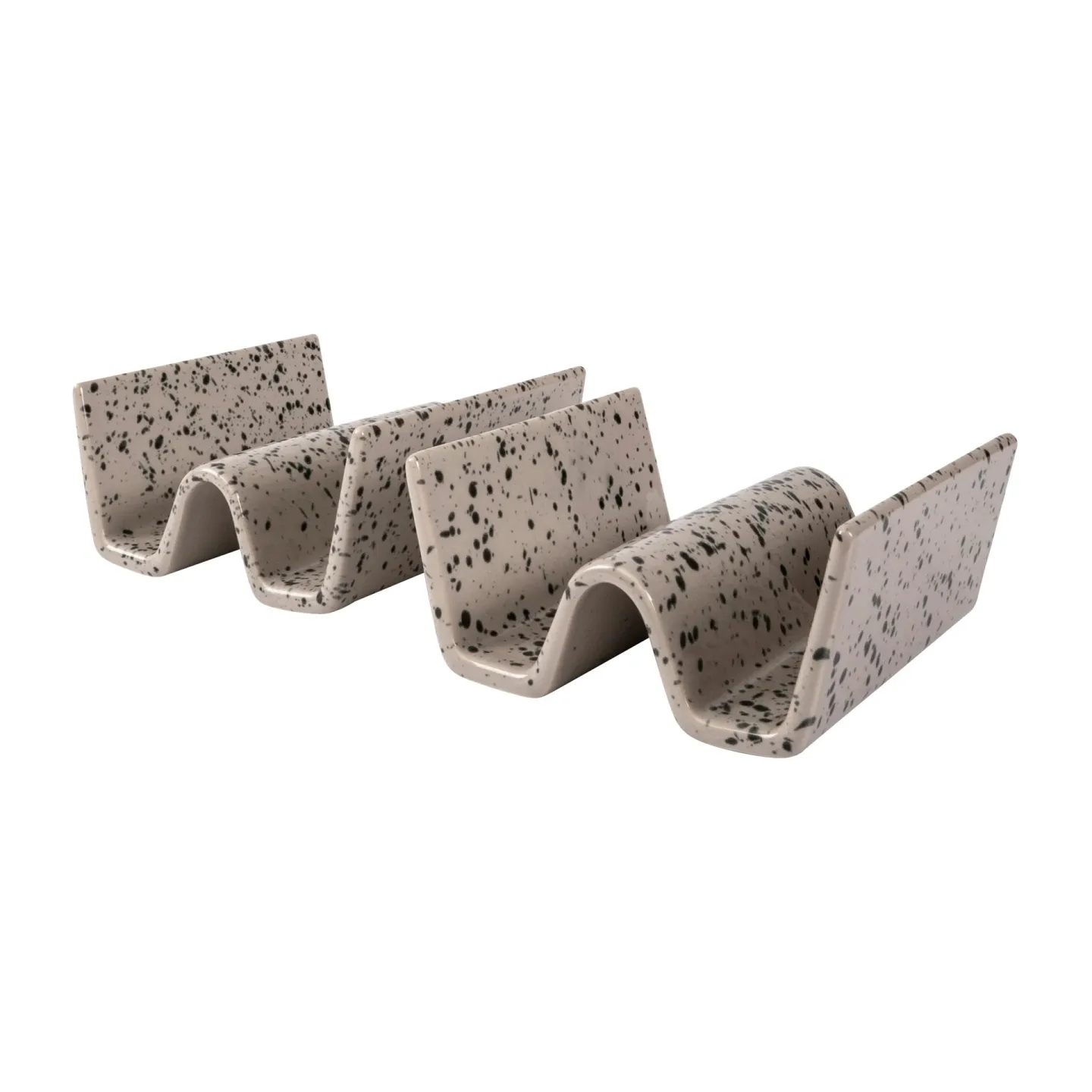 Sagaform Ditte Taco Halter 2er-Pack Grau-schwarz