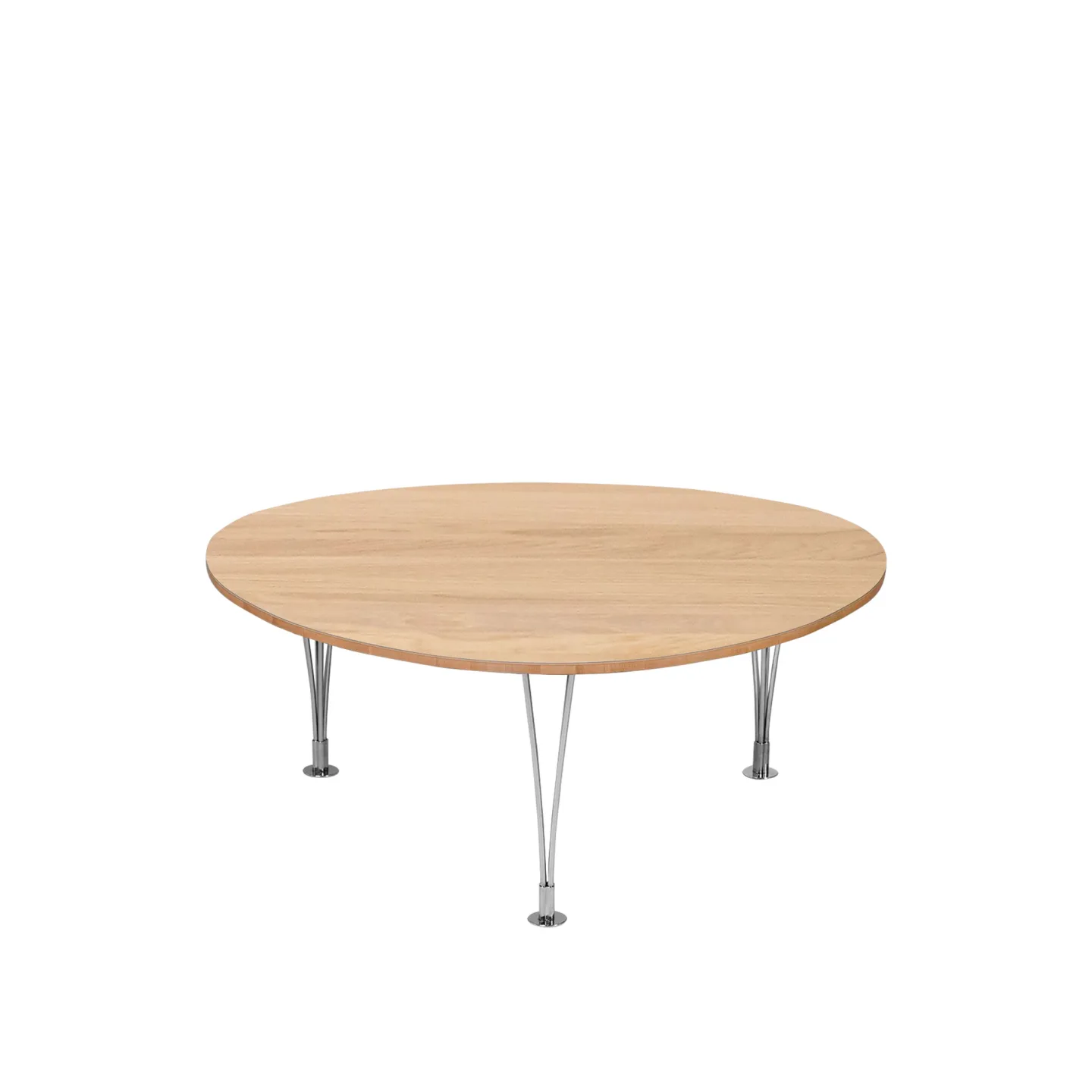 Bruno Mathsson International - Mi 329 Trisuperellips - Vit laminat - Höjd: 42 cm - Soffbord - Bruno Mathsson - Vit - Metall/Trä