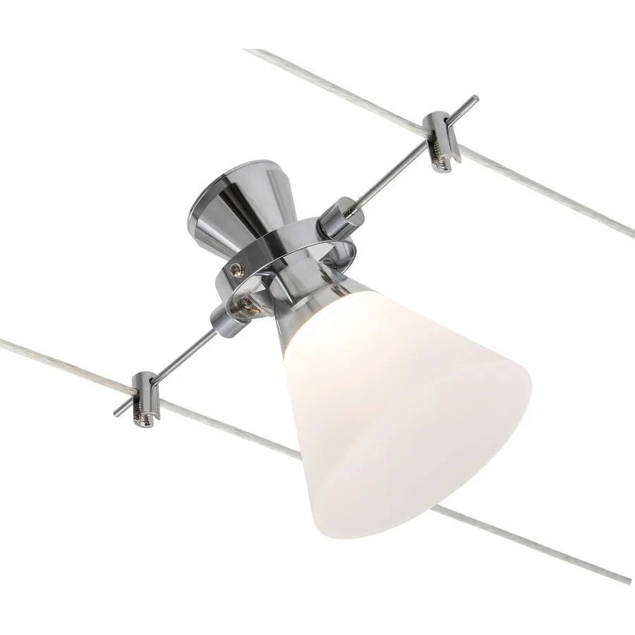 System Ginola Grau Kunststoff/Metall 20.5 cm 12.2 cm - Farbe: Chrom - LED - Lichtfarbe: Warmweiss - Material: Metall/Kunststoff - System- LED