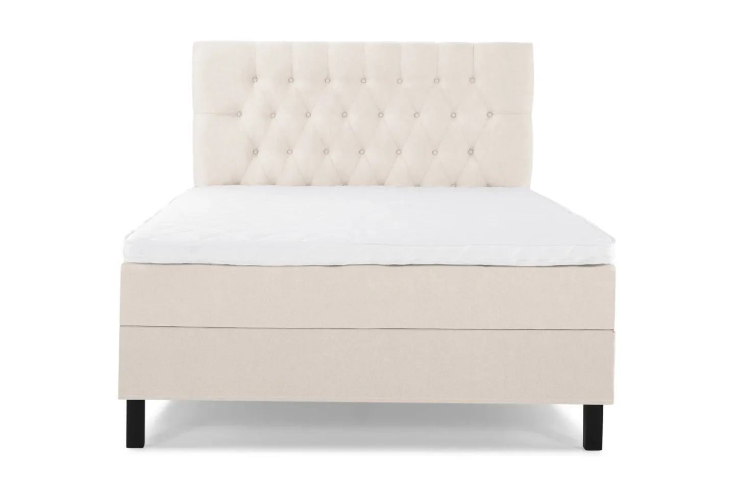 Lucky Komplett Sängpaket 140x200 Skum Diamant Sänggavel - Beige