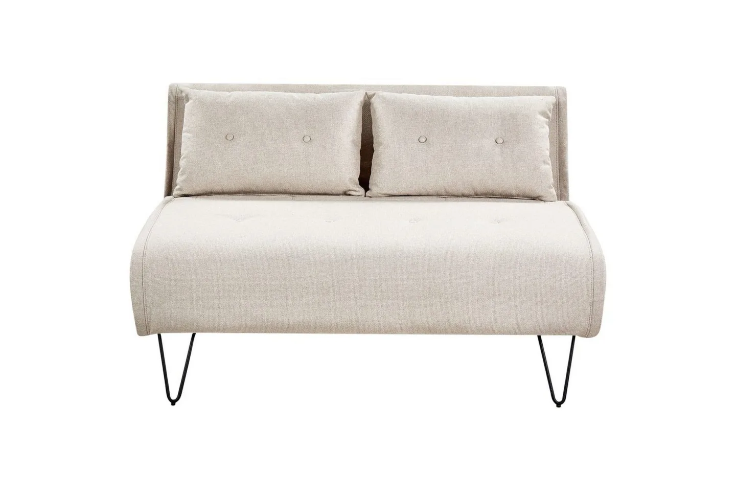 2-sitssoffa Vestfold Beige, svart - Beige