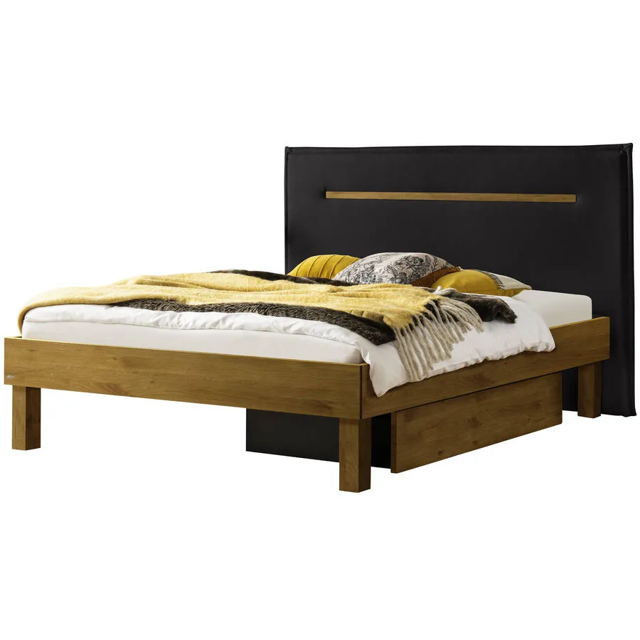Hasena Bett Sassari Wildeiche Eiche massiv Massivholz 140 x 200 cm