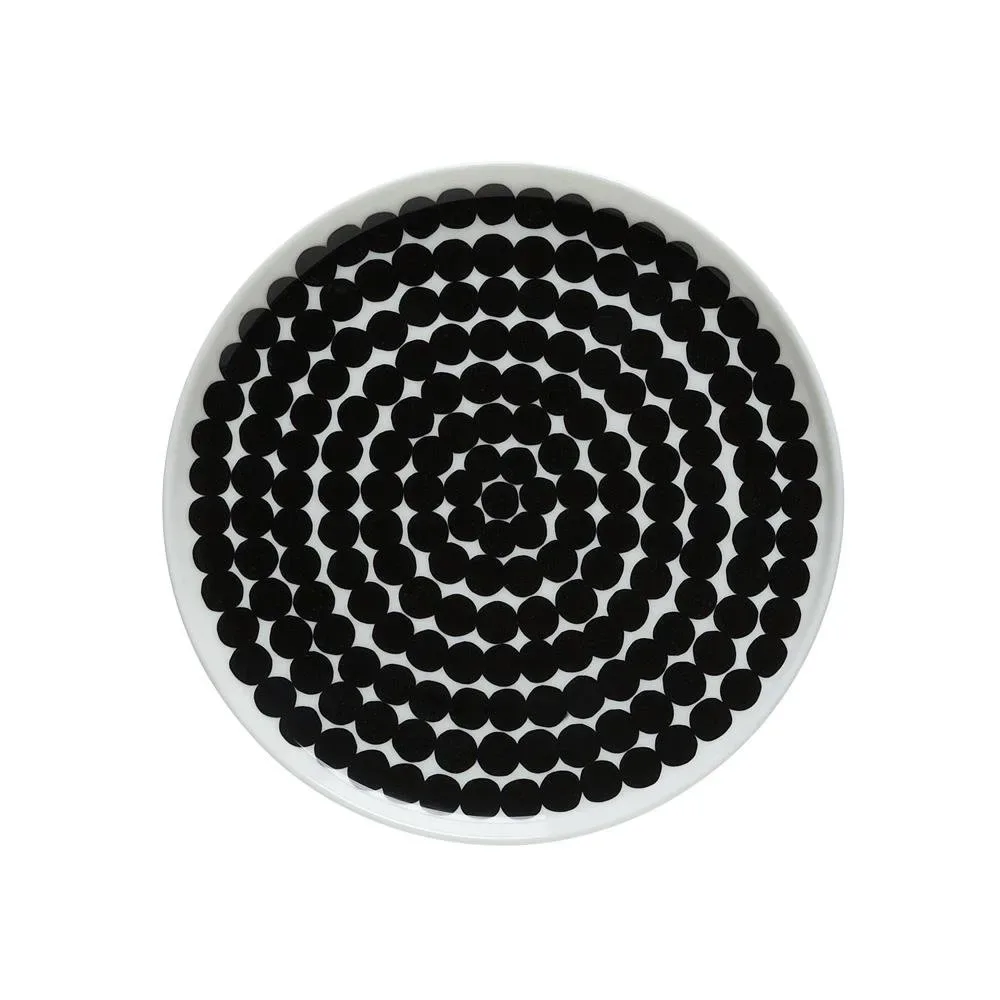 Marimekko Räsymatto tallrik Ø 20 cm svart-vit