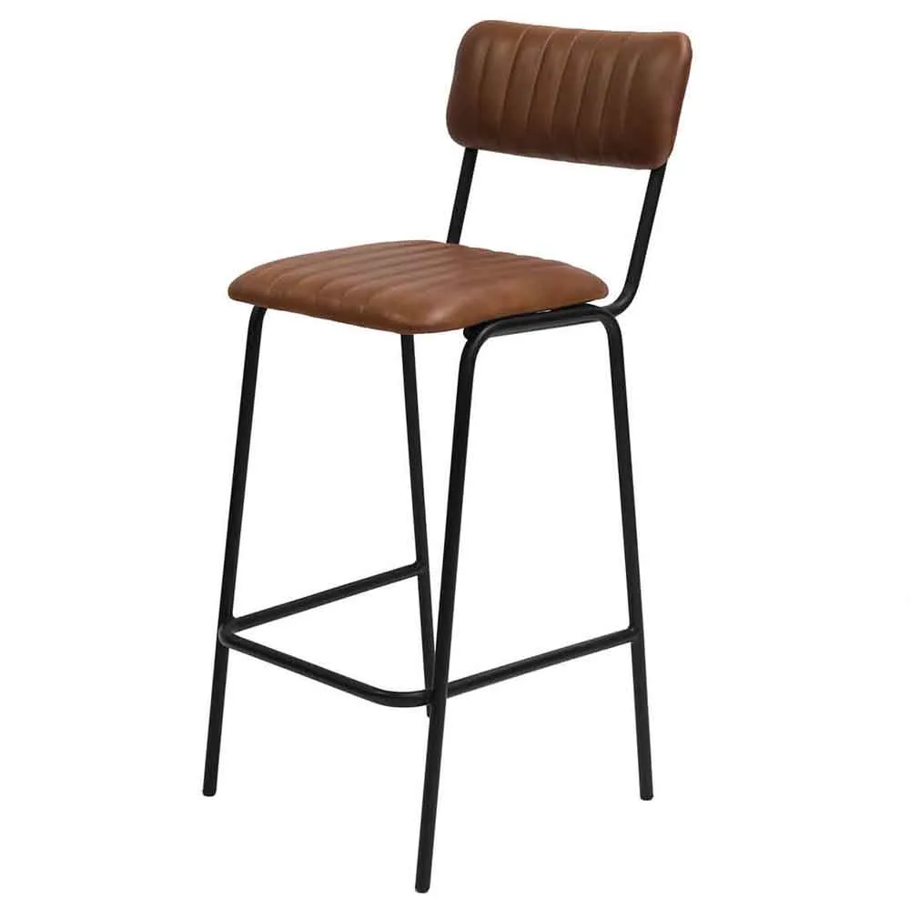 Barstol Diner med Quiltad i läder Trademark Living