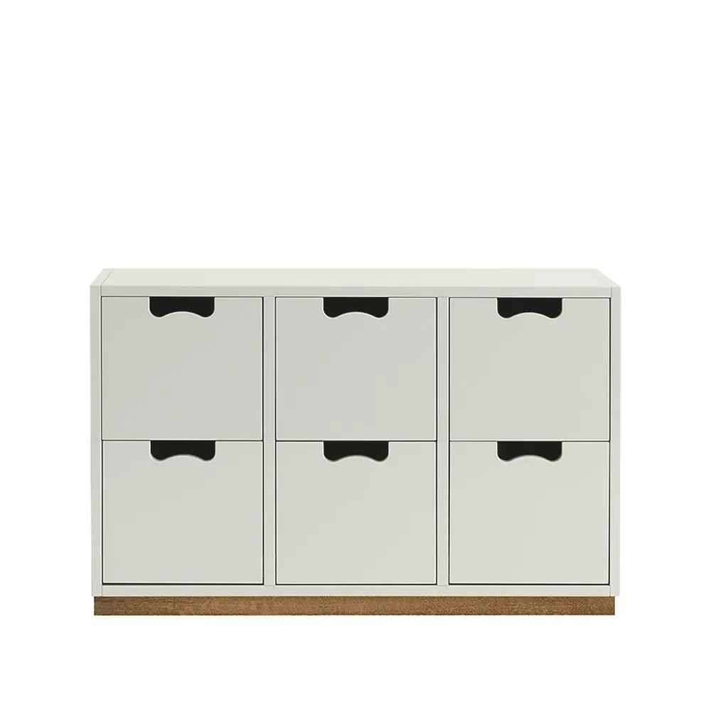 Asplund Snö B2 byrå white, eksockel