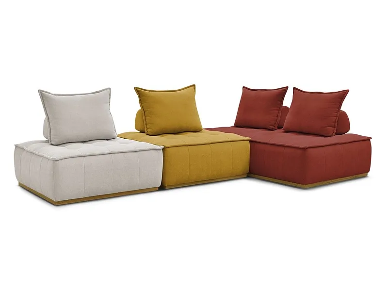 Ecksofa BOBOCHIC ELISA Stoff mit Textur mehrfarbig