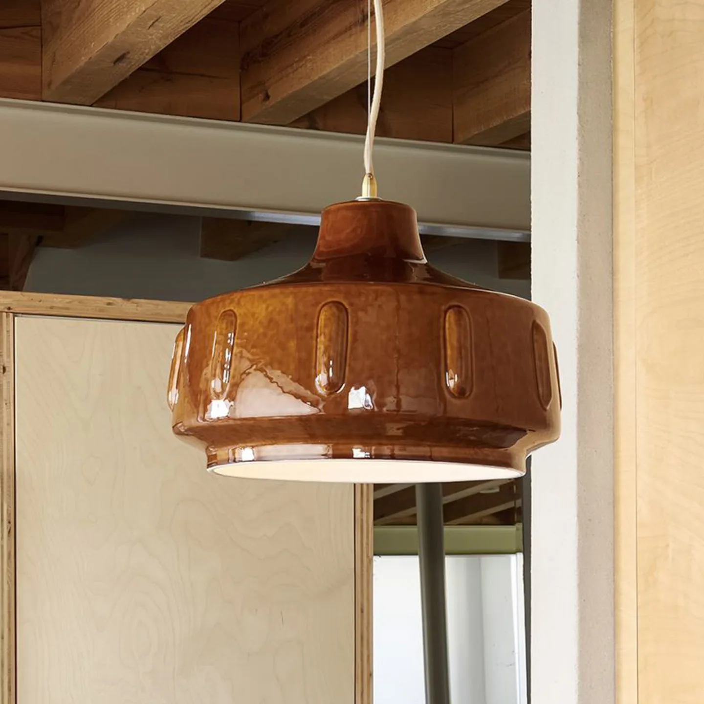 Jimmy Hängelampe Ø 38 cm, braun Keramik - MARKET SET - Wohnzimmer - Design - Einflammig