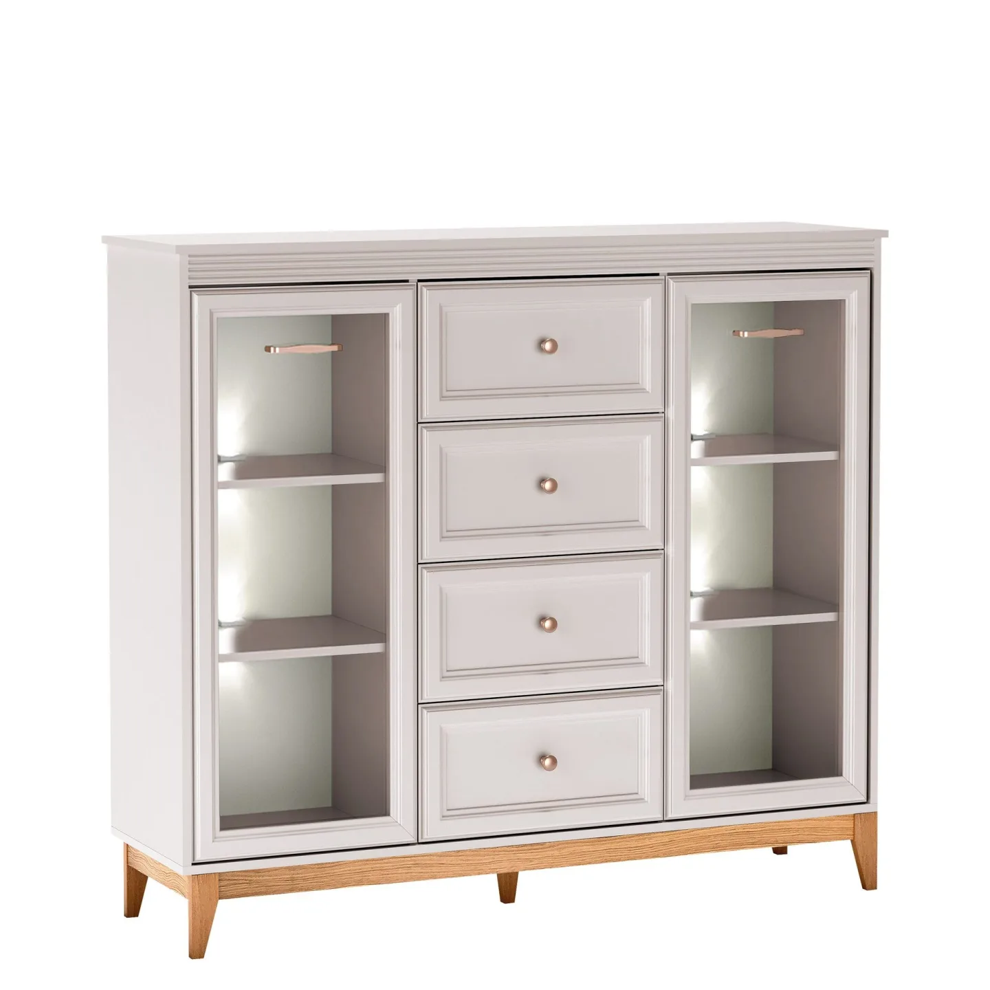 Zeylor Vitrinskåp 142 cm med Belysning -