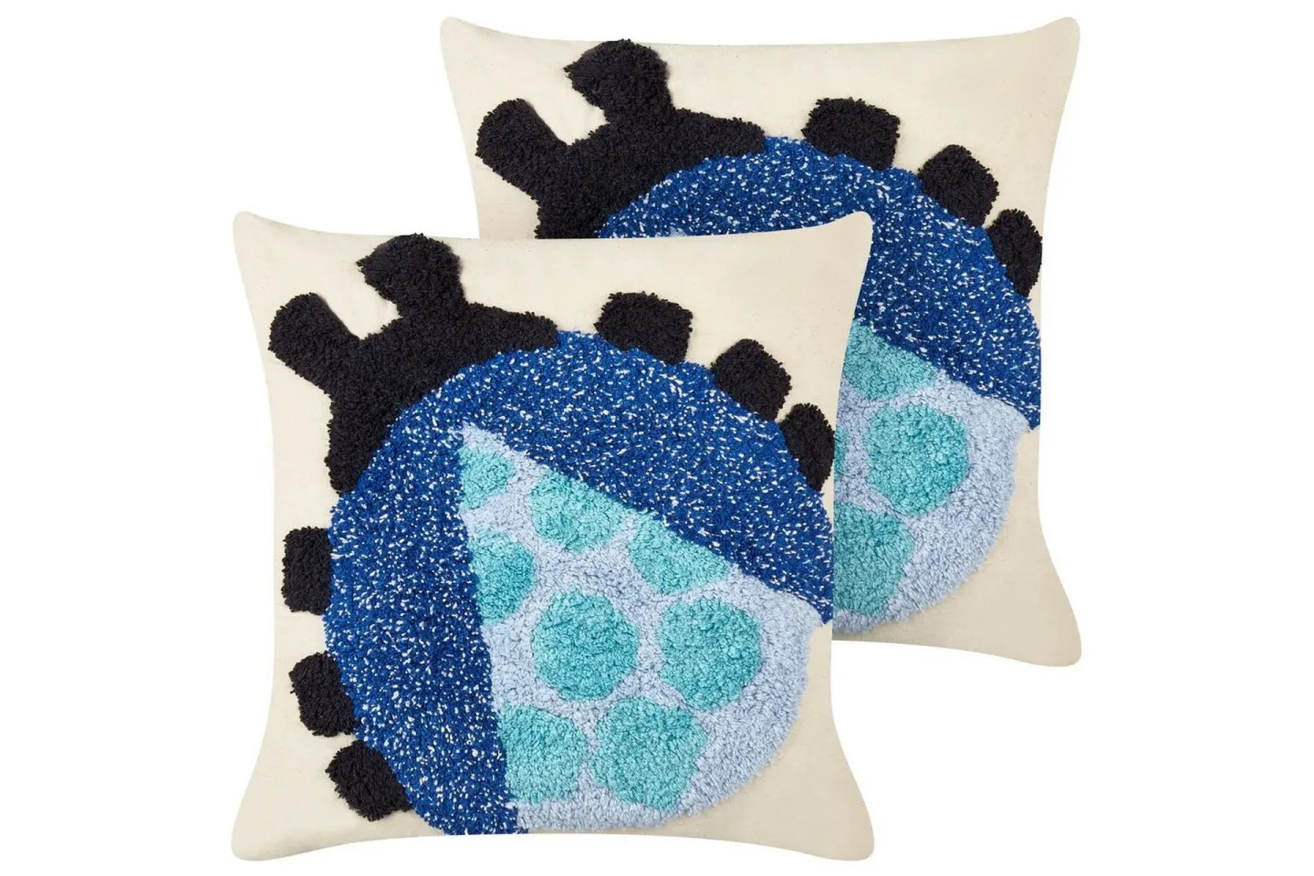 Prydnadskuddar Ladybird set om 2 -