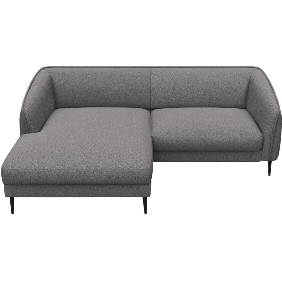Ecksofa Fady Links Stoff hellgrau B 218 cm T 148.5 cm