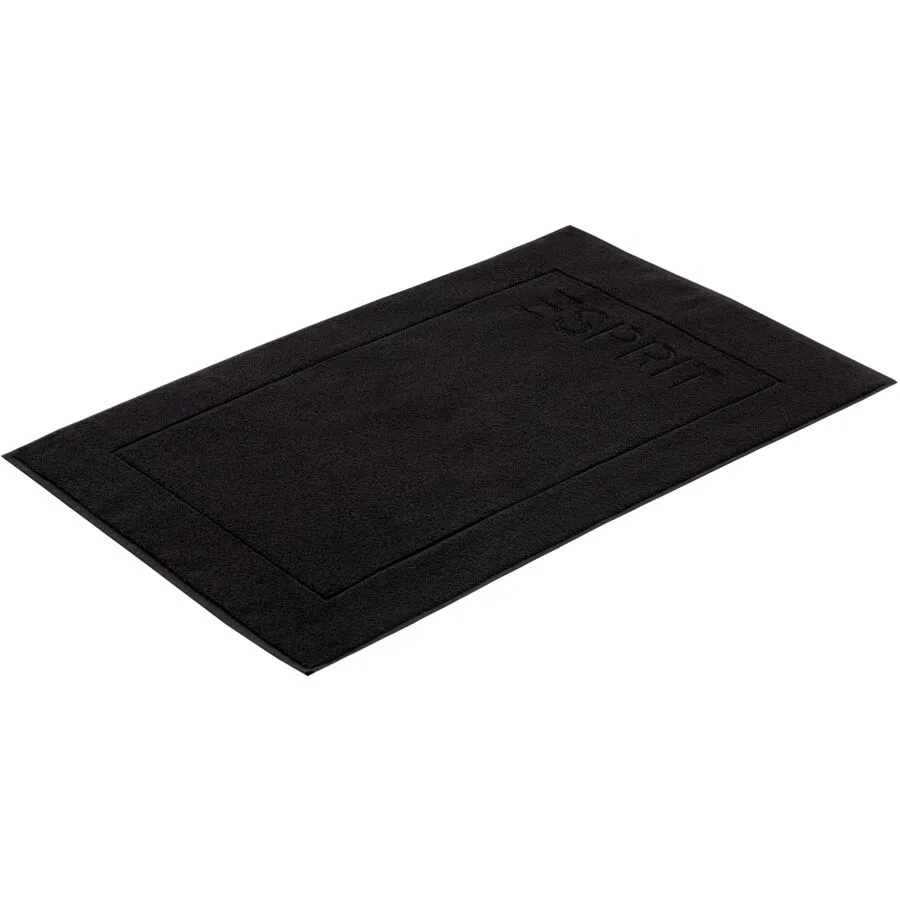 Esprit Badteppich Modern Solid schwarz 100% Baumwolle 60 x 90 cm