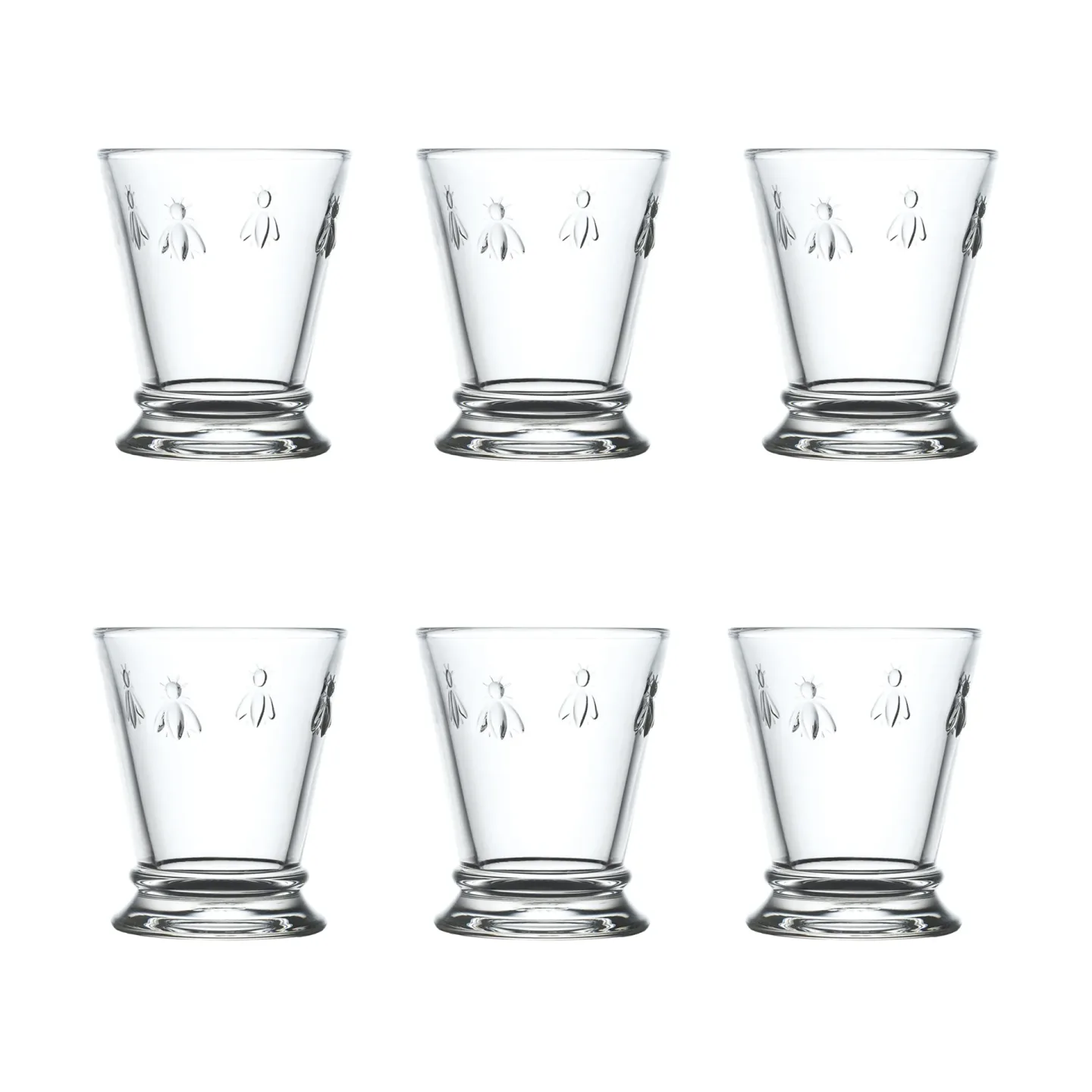 La Rochère Abeille Wasserglas 19 cl 6er Pack Klar