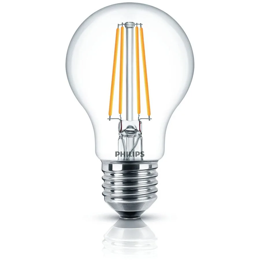 Leuchtmittel Philips Glas E27 7 W - Farbe: Transparent - LED - Lichtfarbe: Helles Neutralweiss - LED Leuchtmittel