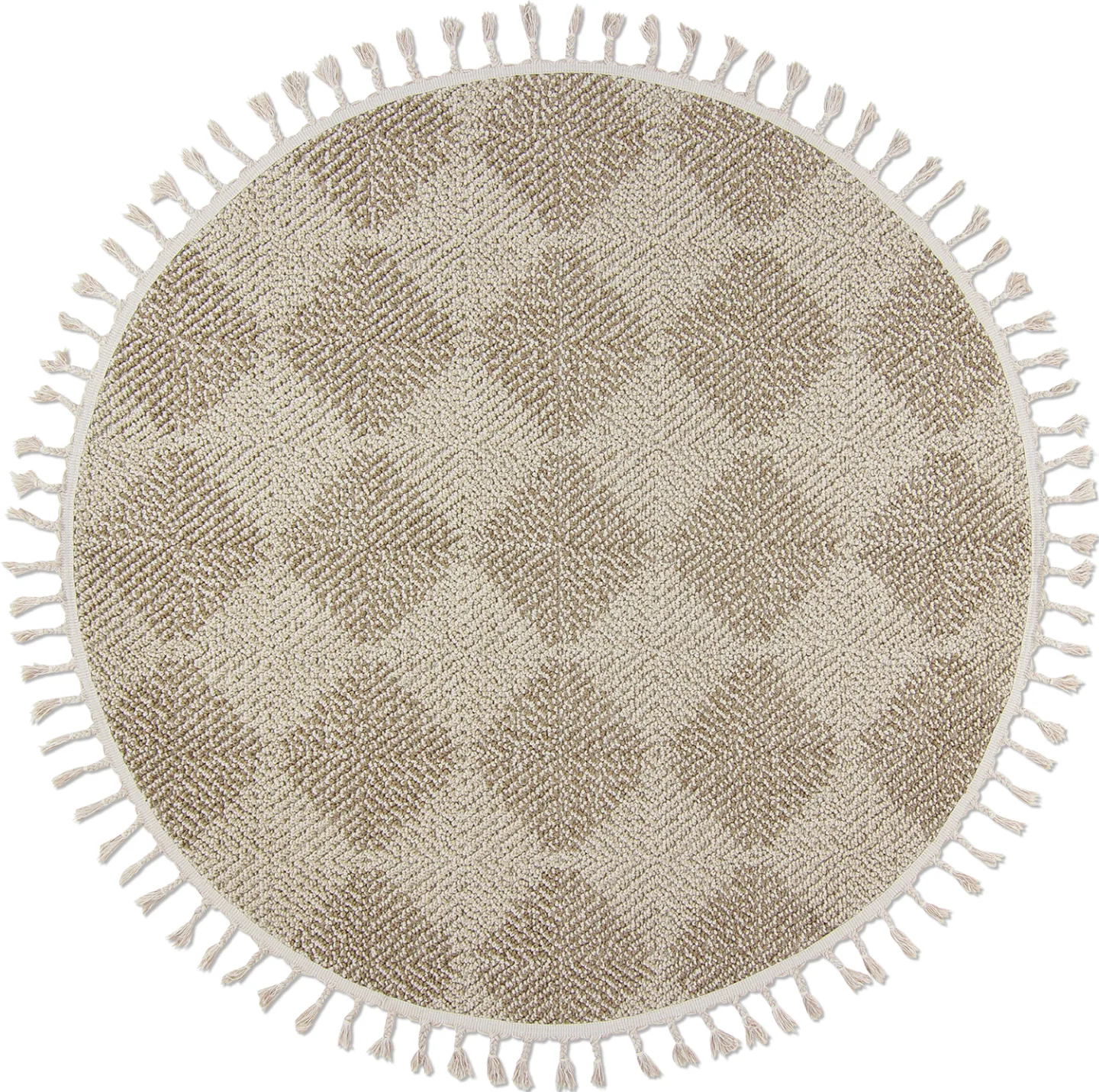 Runde tepper - Indoor/Outdoor Dakota (beige) (Størrelse: Ø 200 cm)