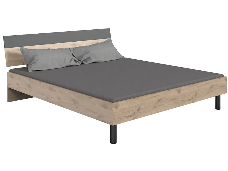 Bett BUDAPEST 160x200cm spanplatte eiche