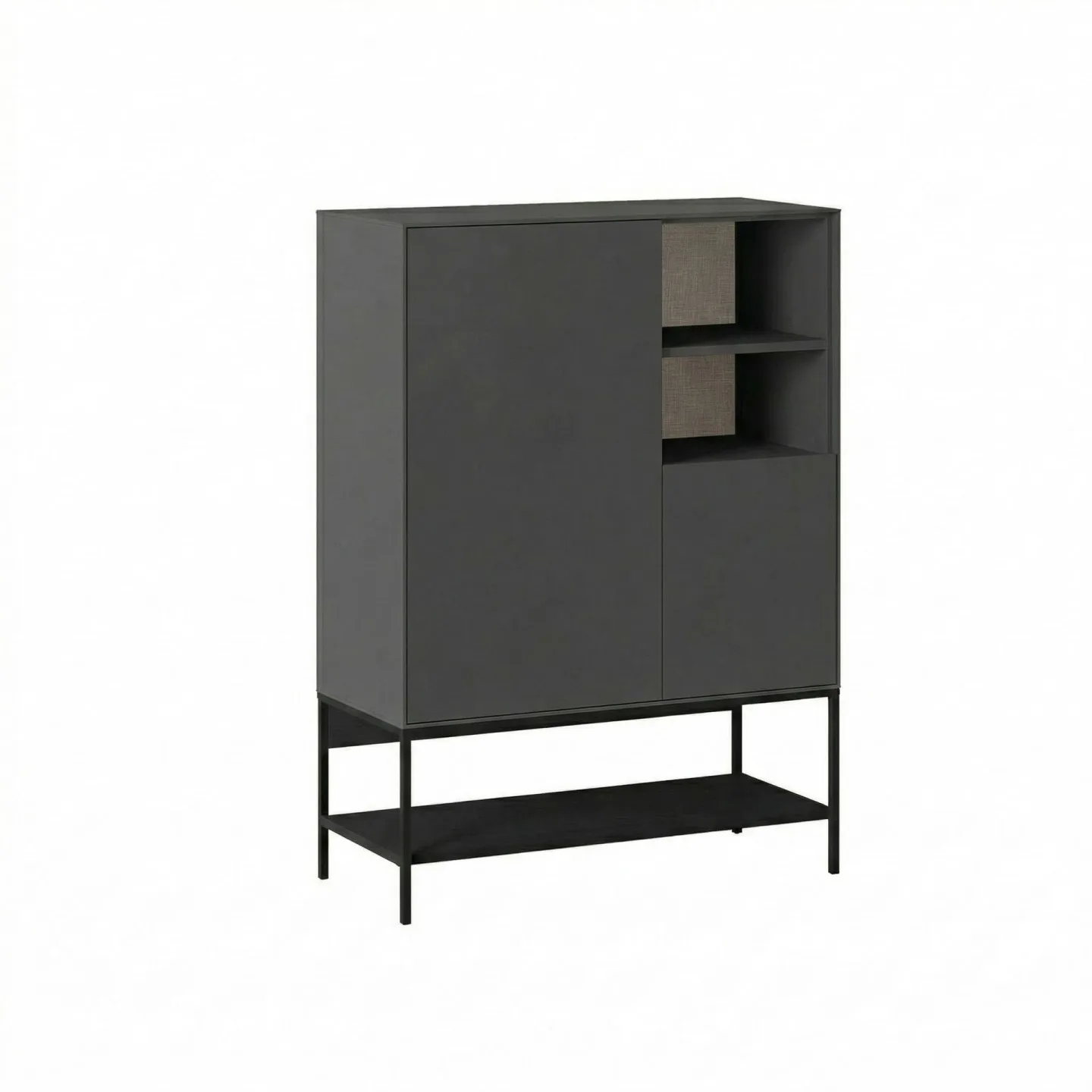 Kenvor Sideboard 90x125x40 cm - antracit trä svart svart