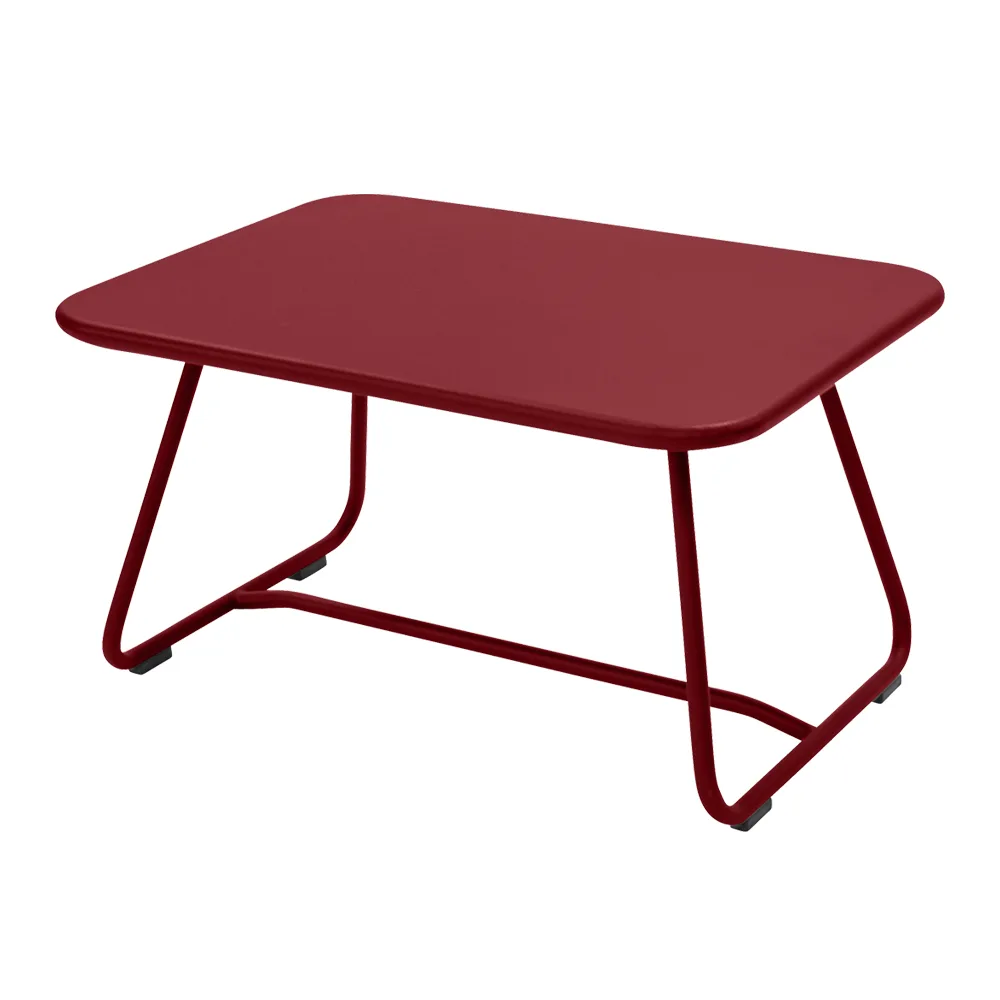 Fermob - Sixties Low Table Chili 43 - Småbord och sidobord utomhus - Frédéric Sofia - Röd - Metall