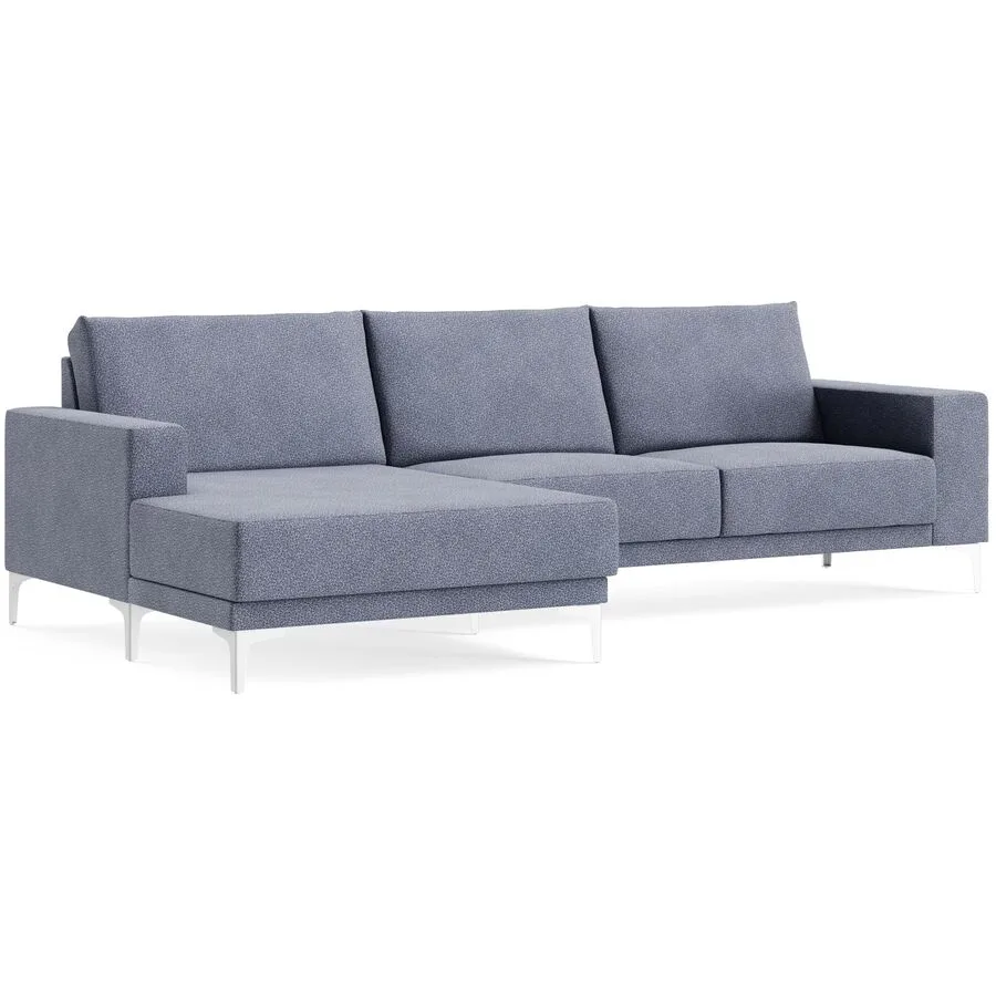 Ecksofa Bivio Links LODGE - 16/2 dark blue B 262 T 152 cm - Möbel Konfigurator: Traummöbel individuell zusammenstellen