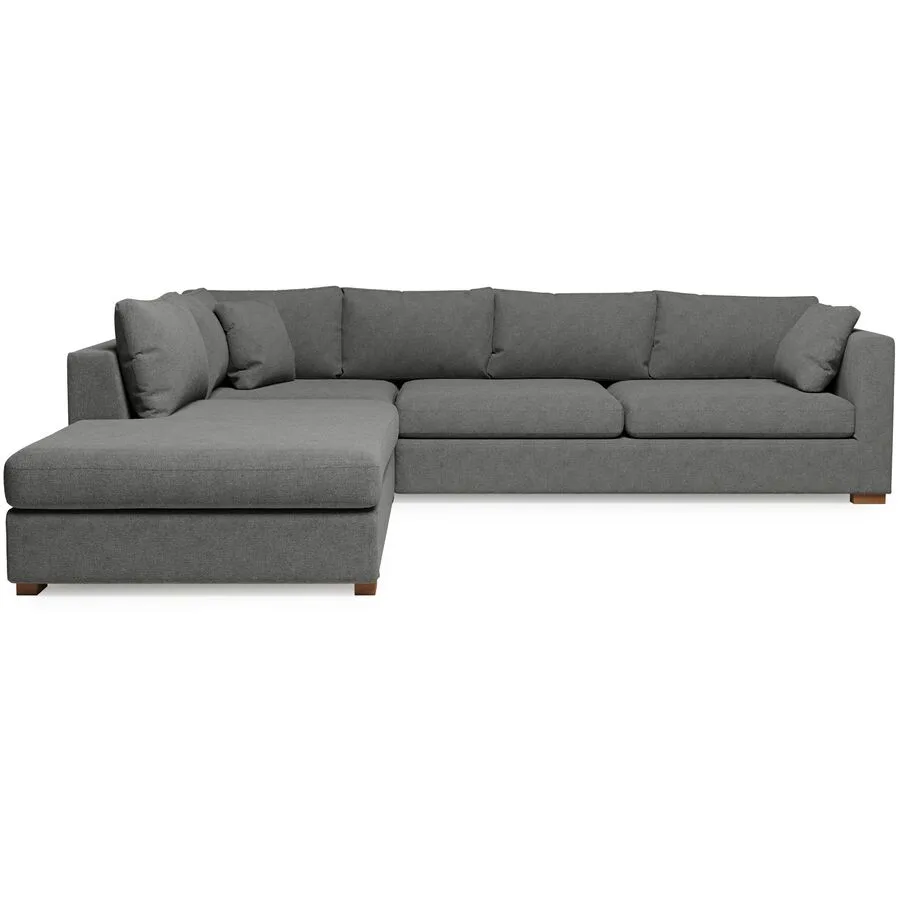 Ecksofa Malia Grau Stoff 318 cm 272 cm