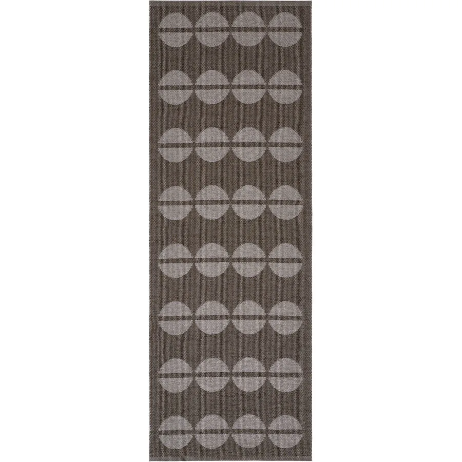 HORREDSMATTAN Outdoor-Teppich Bastian Brown Tupfenmuster Phthalatfreies PVC 90%, Polyester 10% 70 x 250 cm