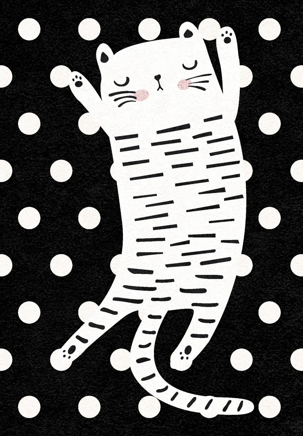 Barneteppe - Sleepy Kitten (multi) (Størrelse: 160 x 230 cm)