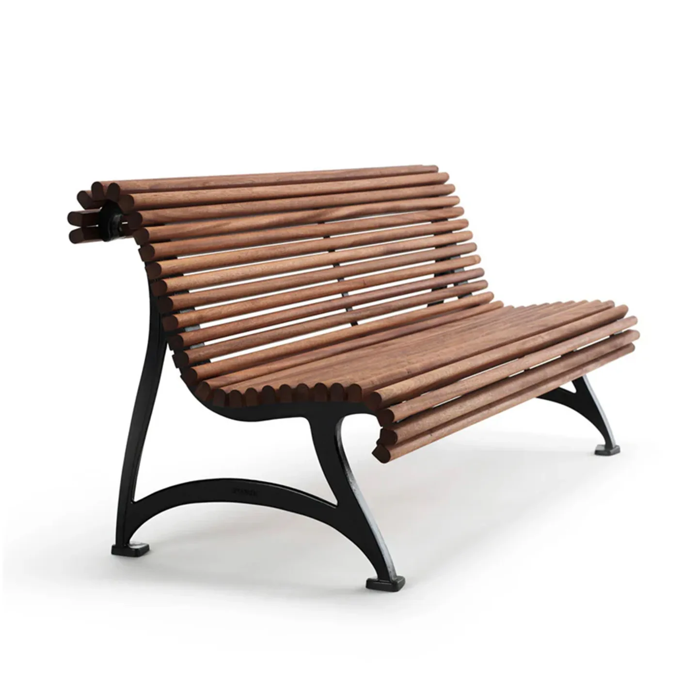 Byarums Bruk - Soffa Jujol - Oljad Mahogny/Svartlackerad Aluminium - Soffor utomhus - Mårten Cyrén - Metall/Trä