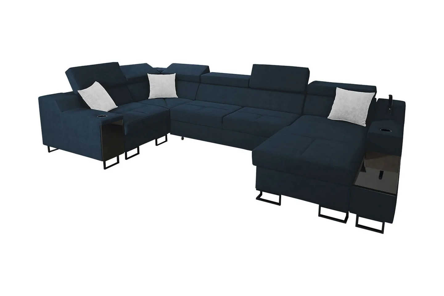 Seginus Hörnbäddsoffa m. Divan 5-sits 268x127 - Blå