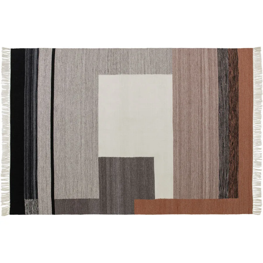 Teppich Naima Multi Architektonisch PET 160 x 230 cm