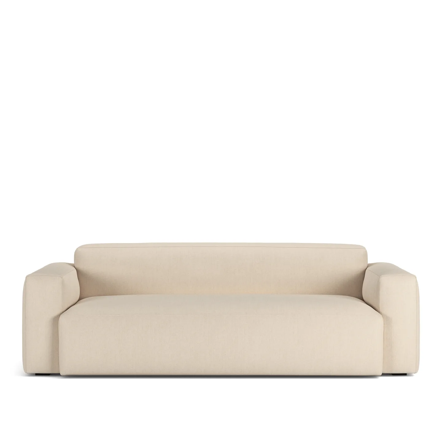 NOGA - Brick 2,5-Seater Sofa Shadow Nature Fixed Upholstery - Soffor - Beige - Dun/Metall/Trä/Textilmaterial