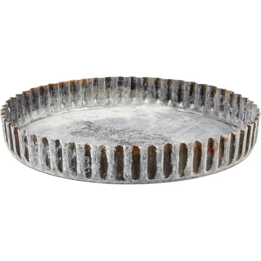 Balthasar Dekoration Curly Grau Metall 13.5 cm